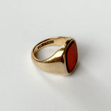 Carnelian Cushion Signet Ring