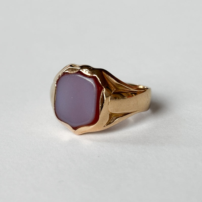 Large Carnelian Shield Signet Ring