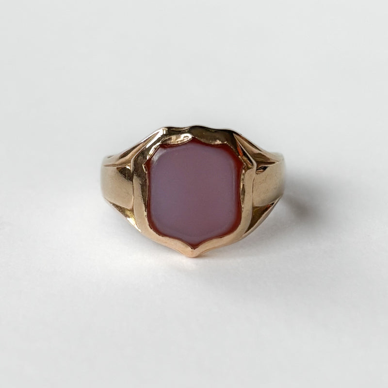 Large Carnelian Shield Signet Ring