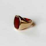 Carnelian Cushion Signet Ring