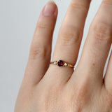 Antique Diamond & Garnet Trilogy Ring