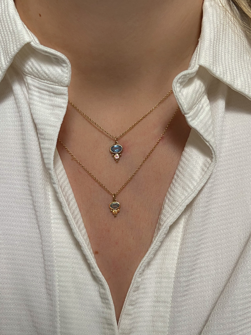 Florence Necklace - Peach Spinel