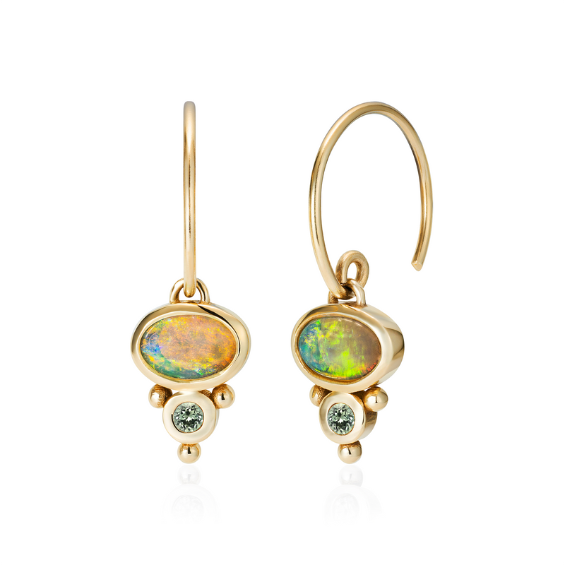 Florence Hoop Earrings - Opal