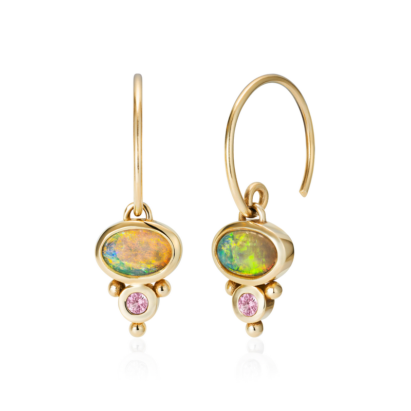 Florence Hoop Earrings - Opal