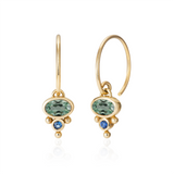 Petite Florence Hoop Earrings - Green Tourmaline