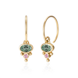 Petite Florence Hoop Earrings - Green Tourmaline