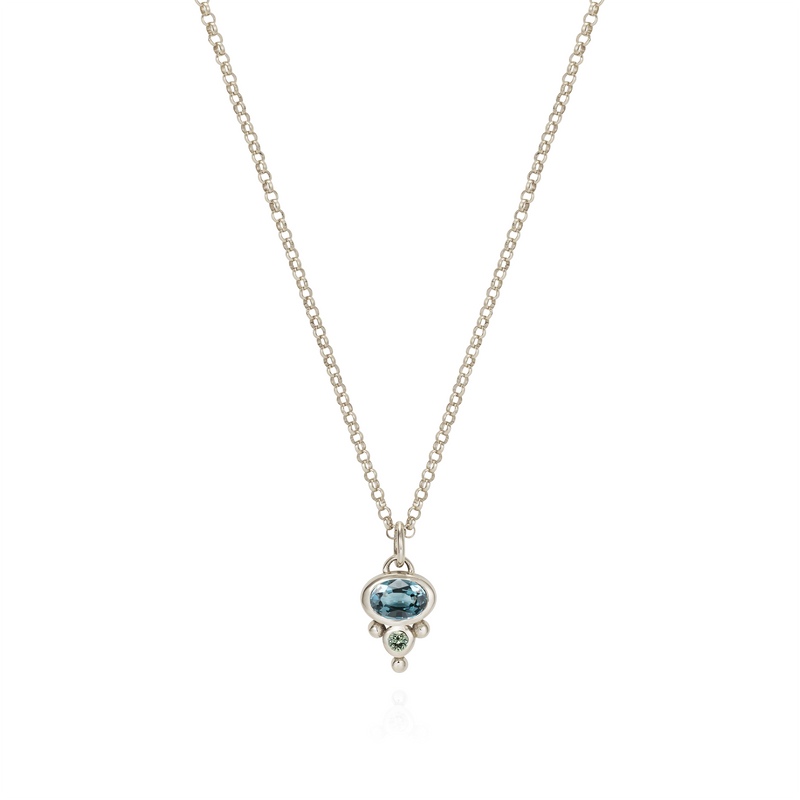 Petite Florence Necklace - Blue Spinel