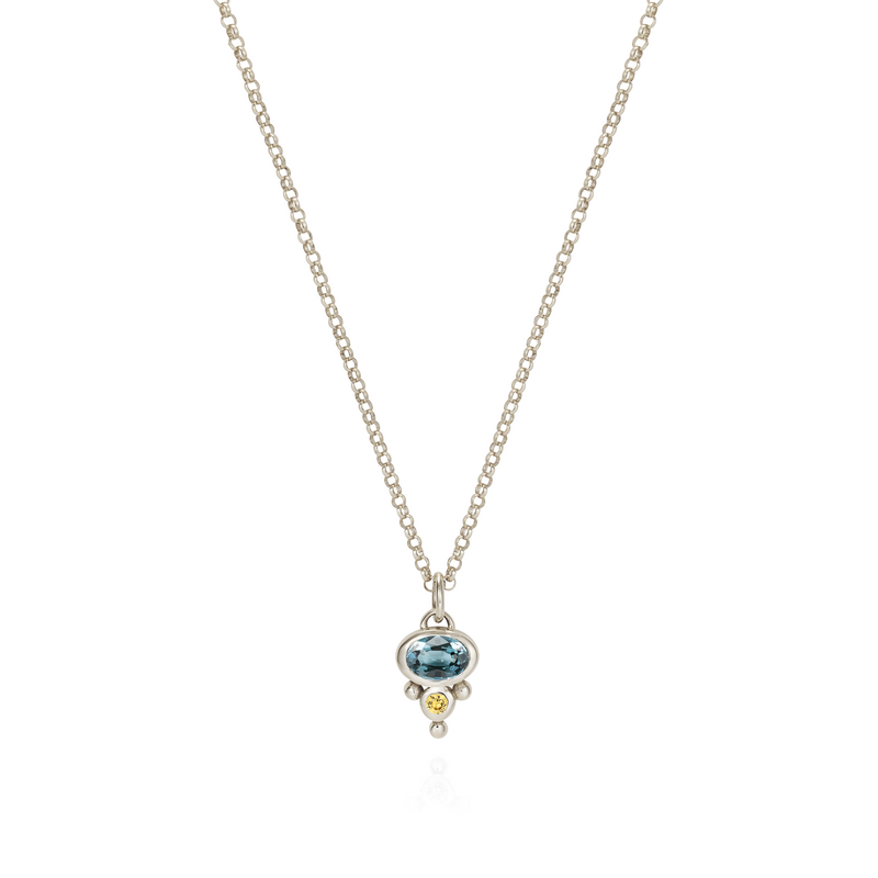 Petite Florence Necklace - Blue Spinel