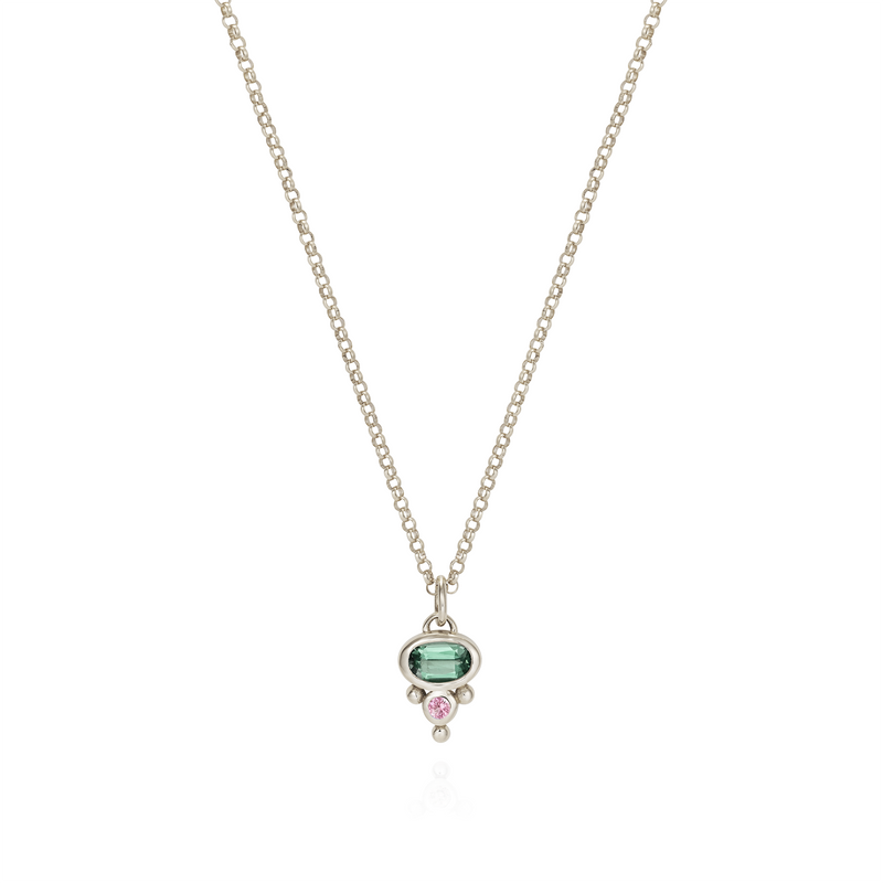 Petite Florence Necklace - Green Tourmaline