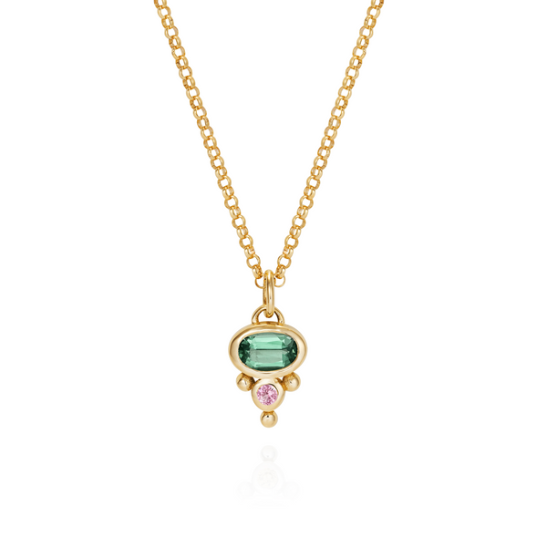 Petite Florence Necklace - Green Tourmaline