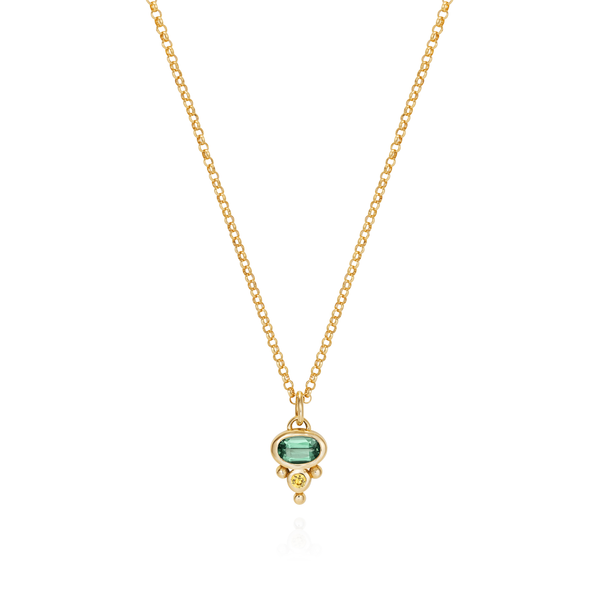 Petite Florence Necklace - Green Tourmaline