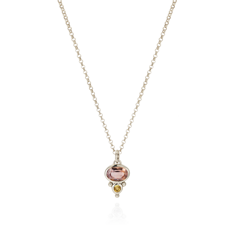 Florence Necklace - Peach Spinel