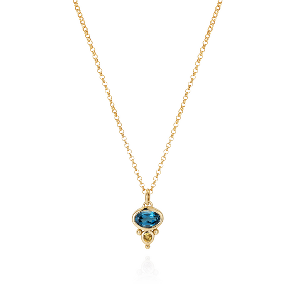 Florence Necklace - Blue Spinel