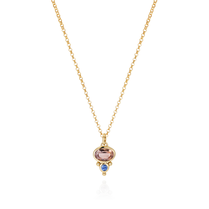 Florence Necklace - Peach Spinel