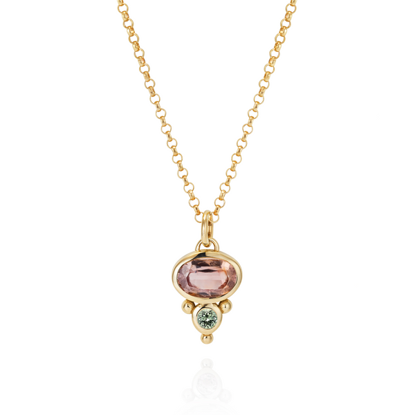 Florence Necklace - Peach Spinel