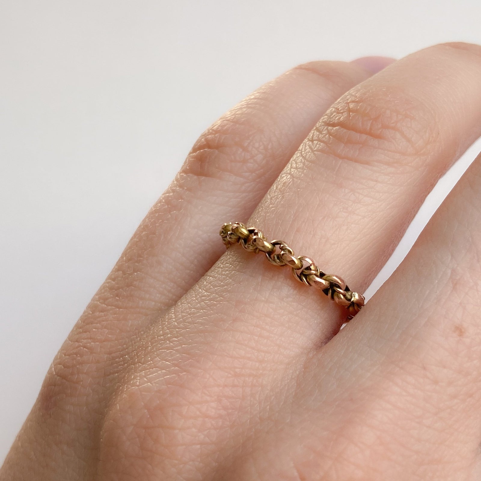 14k Gold Chain Ring discount