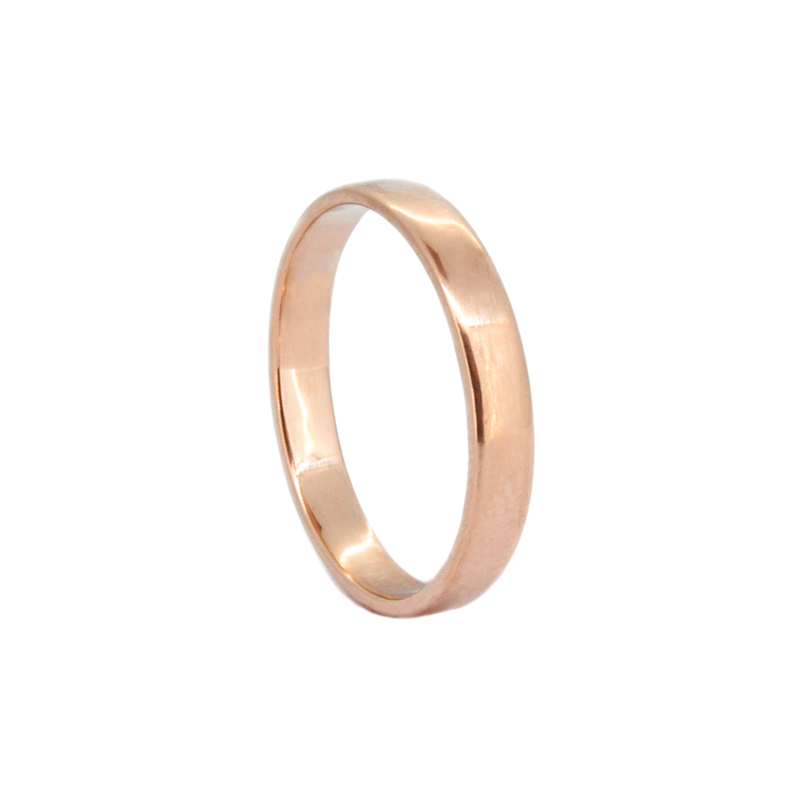 Modern Wedding Ring - 2mm Polished Finish