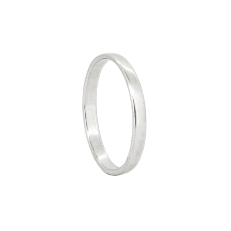 Modern Wedding Ring - 2mm Polished Finish