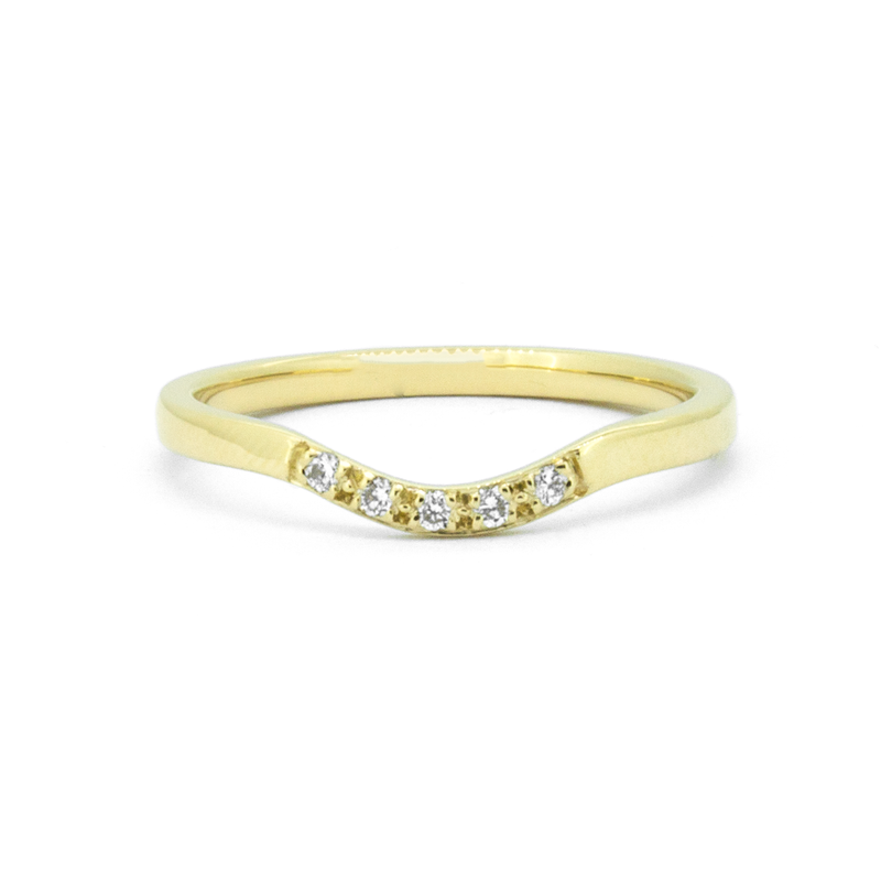 Diamond Curve Ring