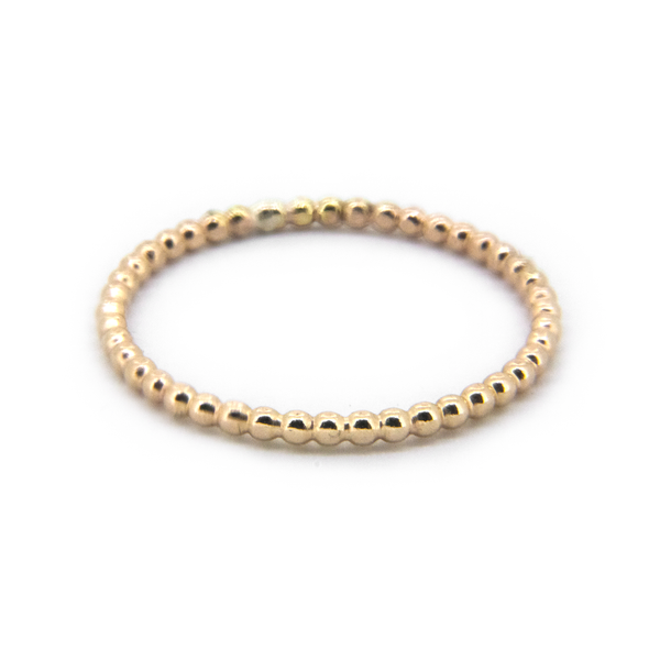 Gold Skinny Ball Stacking Ring